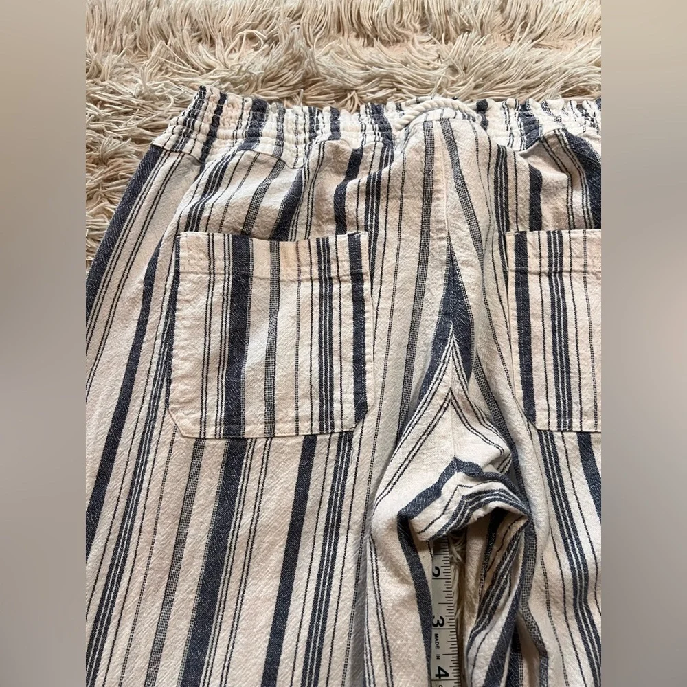 Roxy Blue & White Oceanside Stripe Flare Beach Linen Blend, XL - Picture 11 of 14